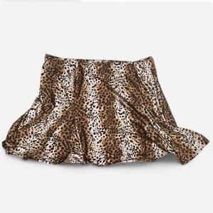 George Plus Size Cheetah Print A-Line Skirt 4XL/26W Stretch Waistband Classic